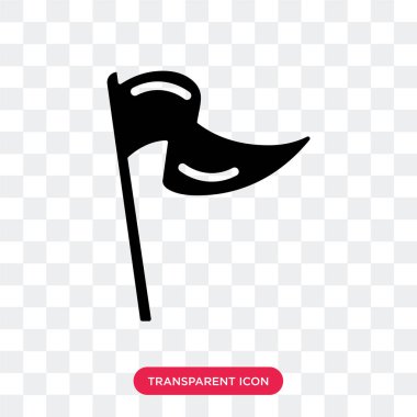 Bayrak simgesini şeffaf arka plan üzerinde bayrak logosu d izole vektör