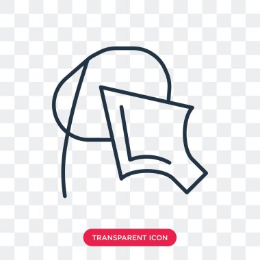 Saydam arka plan üzerinde kement logo tasarımı izole kement vektör simgesi