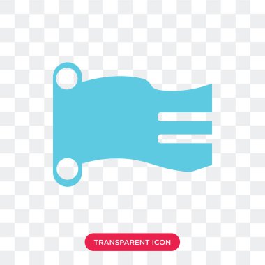 Saydam arka plan üzerinde havlu logo izole havlu vektör simgesi