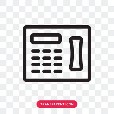 Saydam arka plan üzerinde Faks logo des izole Faks vektör simgesi