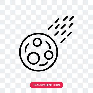 Saydam arka plan üzerinde kuyruklu yıldız logo izole kuyruklu yıldız vektör simgesi