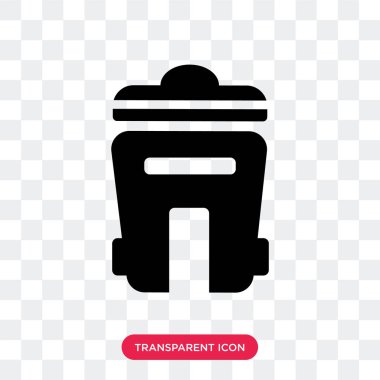 Saydam arka plan üzerinde depo gözü logo des izole kutusu vektör simgesi