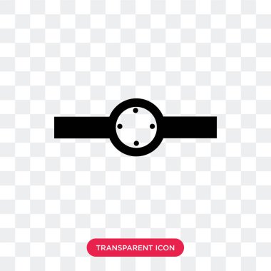 Oval şekilli de vektör simgesi üzerinde şeffaf bac izole olan halka