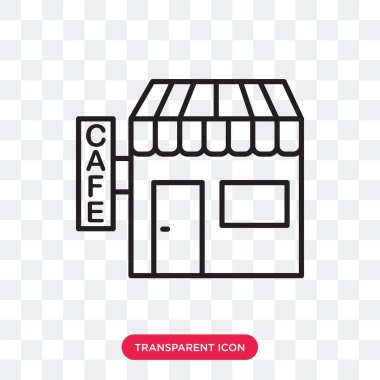 Saydam arka plan üzerinde Cafe logo d izole cafe vektör simgesi