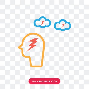 Saydam arka plan üzerinde Br izole beyin fırtınası vektör simgesi