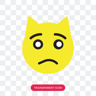 Saydam arka plan üzerinde kedi logo des izole kedi vektör simgesi