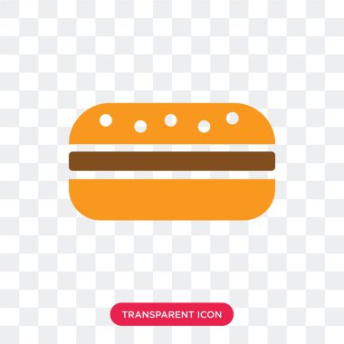 Saydam arka plan üzerinde SANDWIC izole sandviç vektör simgesi