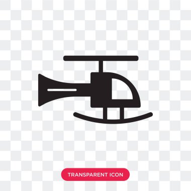 saydam arka plan üzerinde helic izole helikopter vektör simgesi