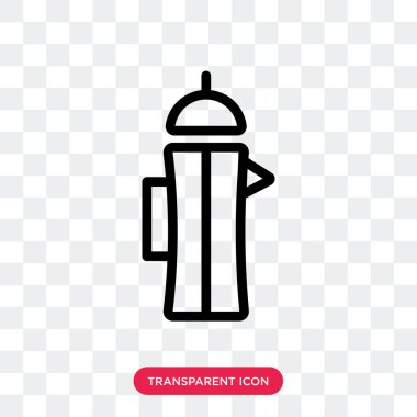 Saydam arka plan üzerinde su ısıtıcısı lo izole su ısıtıcısı vektör simgesi