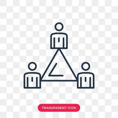 Saydam arka plan üzerinde hiyerarşik yapısı logo tasarımı izole hiyerarşik yapısı vektör simgesi