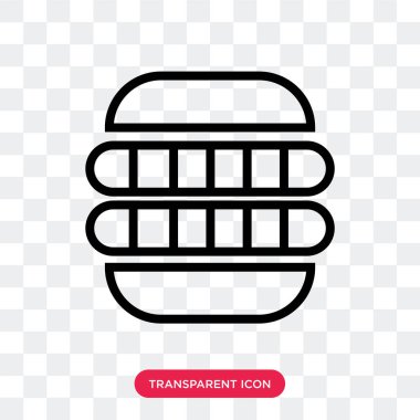 Sosisli sandviç sosis ekmek vektör simgesi üzerinde şeffaf bac izole