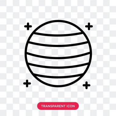 Saydam arka plan üzerinde Uranüs lo izole Uranüs vektör simgesi