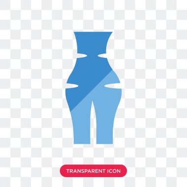 Saydam arka plan üzerinde Hu izole insan karın vektör simgesi