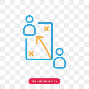 Saydam arka plan üzerinde Strateg izole strateji vektör simgesi