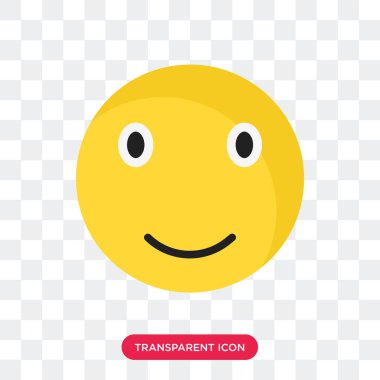 Saydam arka plan üzerinde SMIL izole gülümseme gülümseme vektör simgesi
