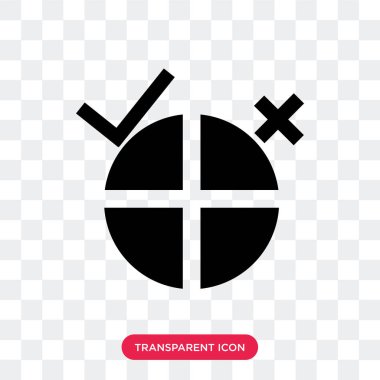 Vektör simgesi üzerinde şeffaf arka plan izole yoklama, yoklama 