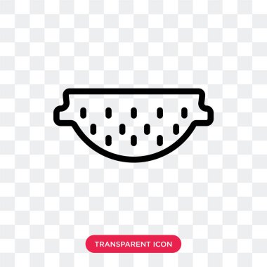 Saydam arka plan üzerinde Straine izole süzgeç vektör simgesi