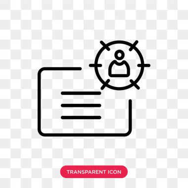 Saydam arka plan üzerinde özgeçmiş lo izole özgeçmiş vektör simgesi