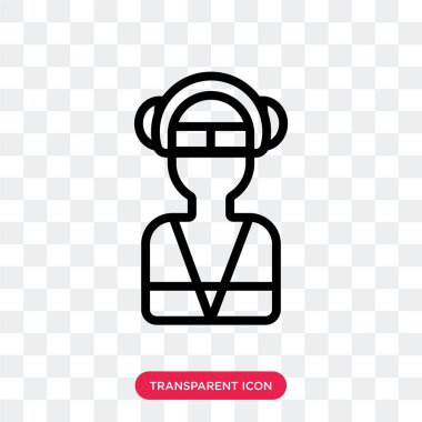 Saydam arka plan üzerinde asker izole asker vektör simgesi 