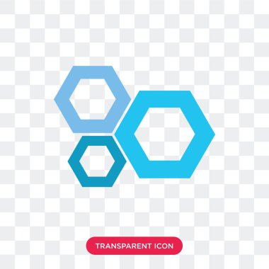 Saydam arka plan üzerinde Honeyc izole petek vektör simgesi