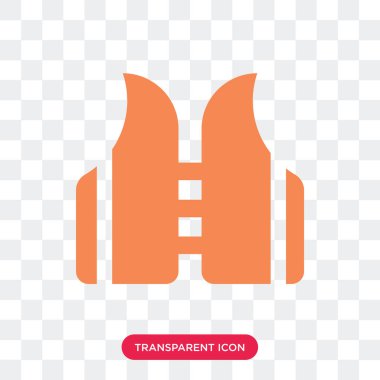 Saydam arka plan üzerinde hayat izole can yeleği vektör simgesi