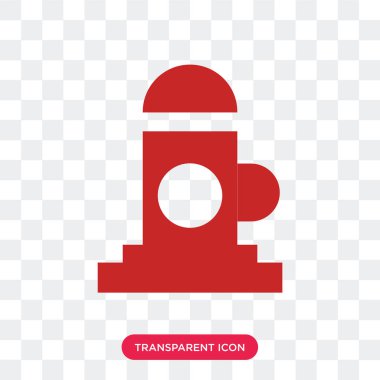 Saydam arka plan üzerinde hidrant izole hidrant vektör simgesi 