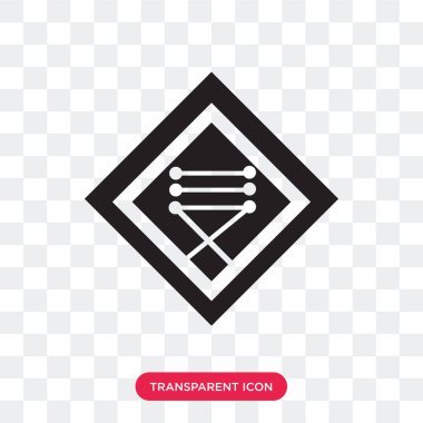 Düğmesi ile çapraz dikiş vektör simgesi üzerinde şeffaf bac izole