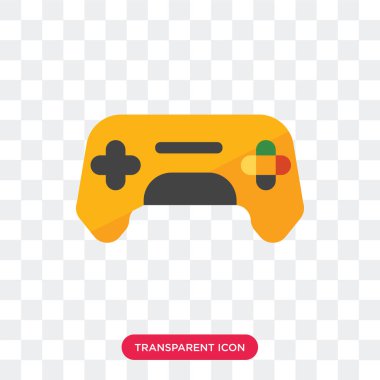 Saydam arka plan üzerinde Gamepad izole Gamepad vektör simgesi 