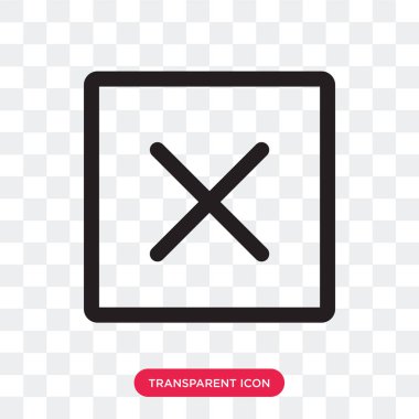 Saydam arka plan üzerinde iptal lo izole iptal vektör simgesi