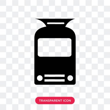 Saydam arka plan üzerinde tramvay logosu d izole tramvay vektör simgesi