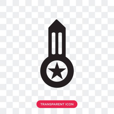 Saydam arka plan üzerinde madalya logo izole madalya vektör simgesi