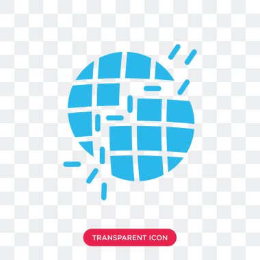 Saydam arka plan üzerinde Bro izole kırık dünya vektör simgesi