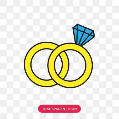 Alyans şeffaf arka plan üzerinde izole simge vektör biz