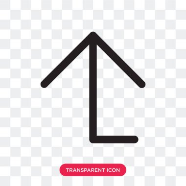 Yukarı ok vektör simgesi arro kadar şeffaf arka plan üzerinde izole