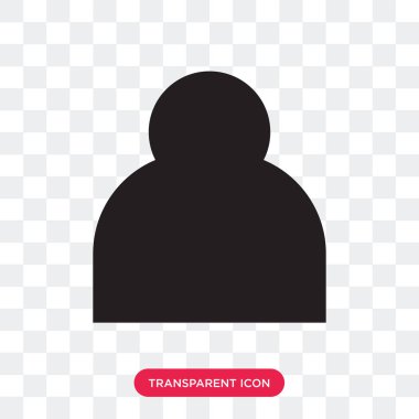 Saydam arka plan üzerinde Kullanıcı logosu d izole Kullanıcı vektör simgesi