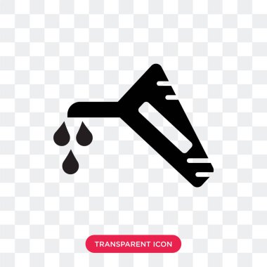 Saydam arka plan üzerinde vinç logo izole vinç vektör simgesi