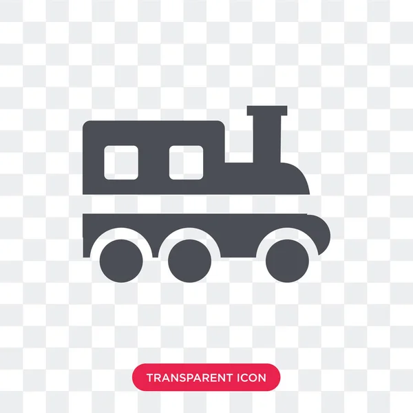 Trein vector pictogram geïsoleerd op transparante achtergrond, trein logo — Stockvector