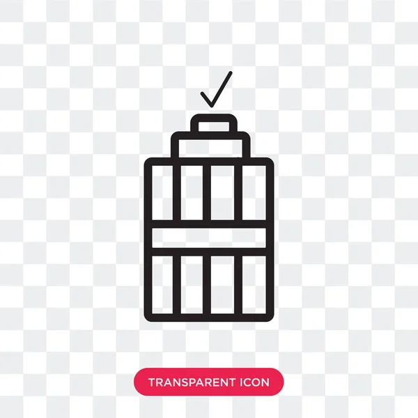 Garbage vector icon isolated on transparent background, Garbage — Stock Vector