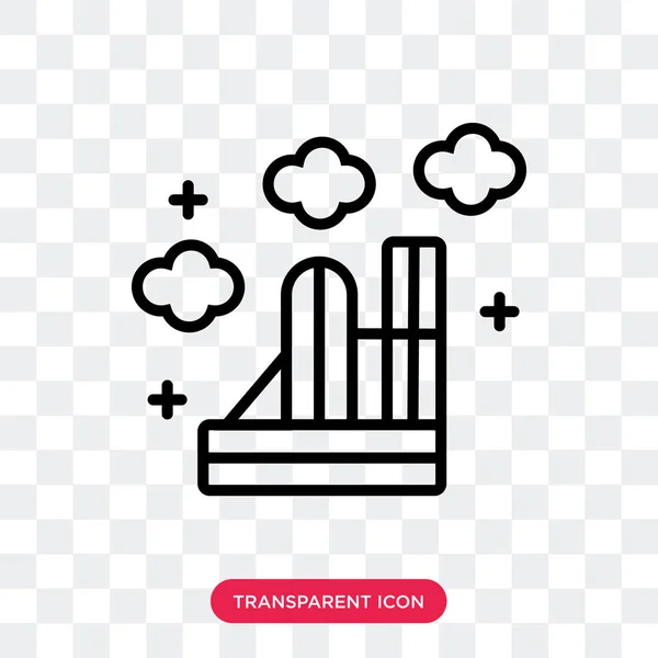 Rocket launch vector icon isolated on transparent background, Ro — Stock Vector