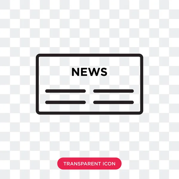 Noticias icono vectorial aislado sobre fondo transparente, Noticias logo d — Archivo Imágenes Vectoriales