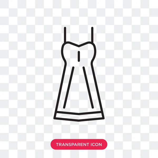 Icono de vector de vestido aislado sobre fondo transparente, diseño del logotipo del vestido — Vector de stock