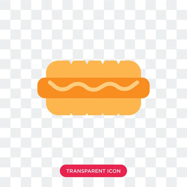 Hotdog-Vektorsymbol isoliert auf transparentem Hintergrund, Hotdog — Stockvektor