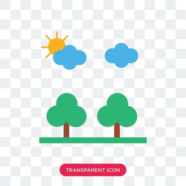 Ícone vetorial árvore isolado no fundo transparente, logotipo da árvore d — Vetor de Stock