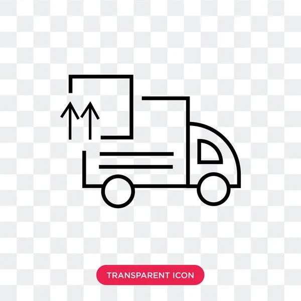 Icône vectorielle de camion en mouvement isolé sur fond transparent, Mov — Image vectorielle