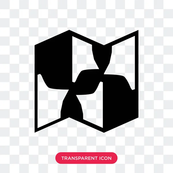 Carte au trésor icône vectorielle isolée sur fond transparent, Tre — Image vectorielle