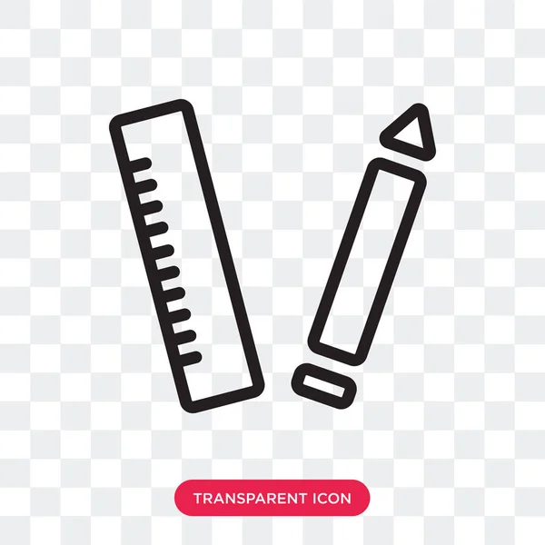 Vector potloodpictogram geïsoleerd op transparante achtergrond, potlood lo — Stockvector