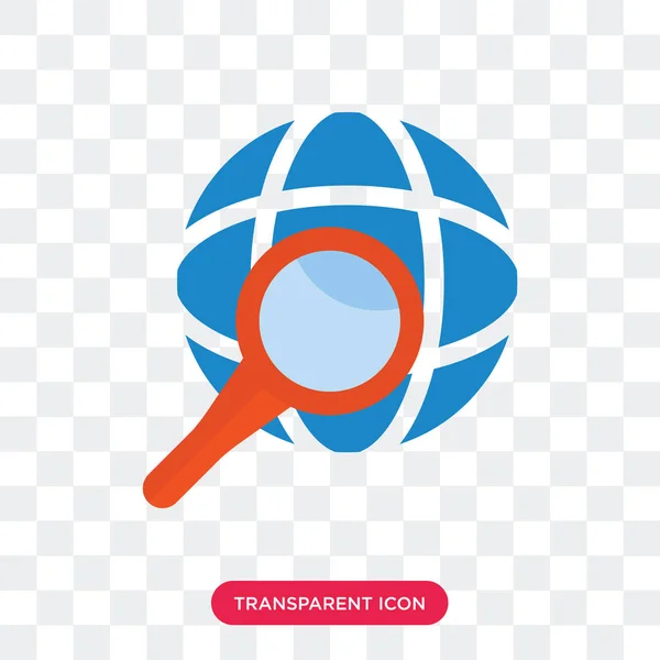Search vector icon isolated on transparent background, Search lo — Stock Vector
