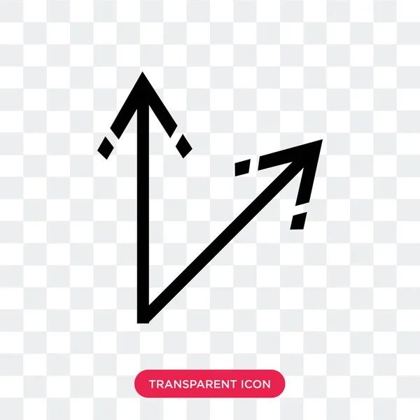 Vektorsymbol isoliert auf transparentem Hintergrund bewegen, Logo d verschieben — Stockvektor