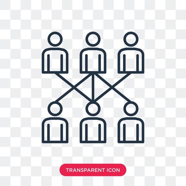 Иерархическая иерархическая иконка вектора структуры изолирована на прозрачном фоне, дизайн логотипа иерархической структуры
