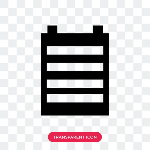 Bloc de notas icono vectorial aislado sobre fondo transparente, Bloc de notas — Archivo Imágenes Vectoriales